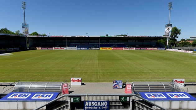 Das Fußballstadion von Holstein Kiel